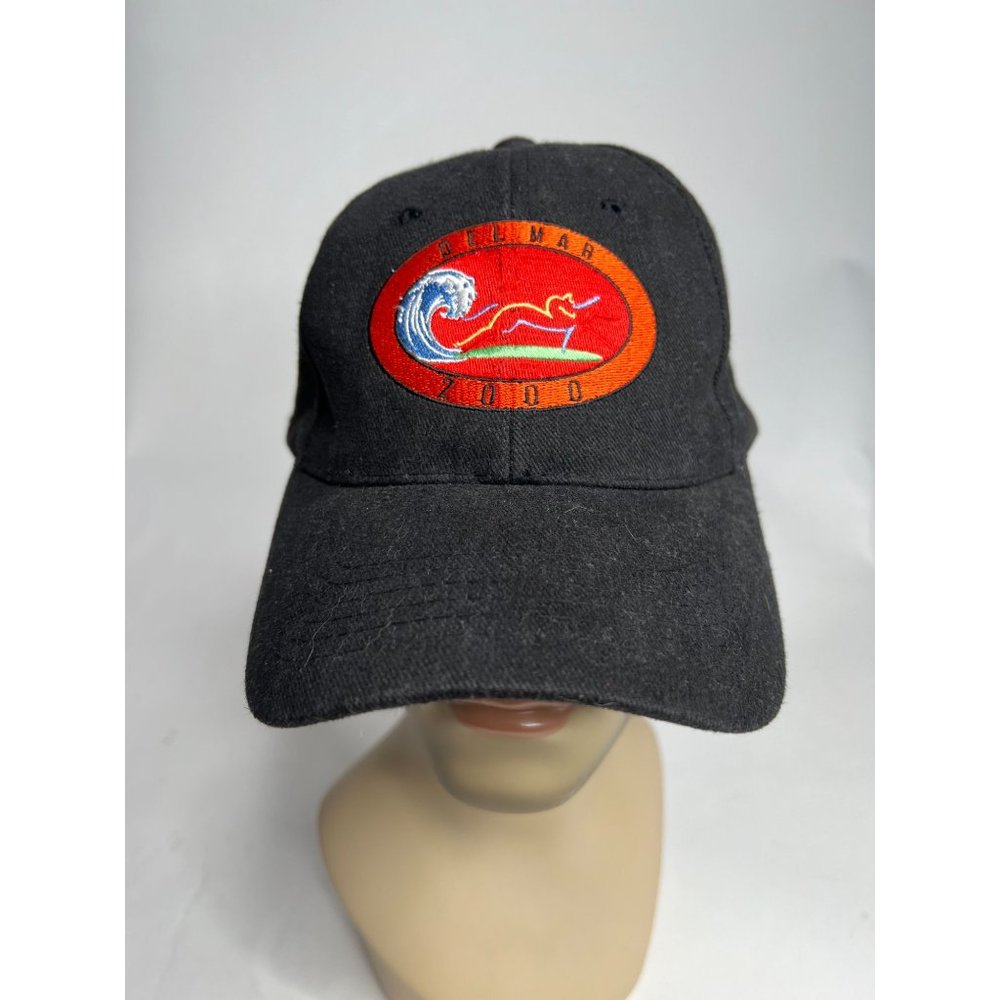 Delmar Racetrack 2000 Cap  OS Adjustable Black, Red   Cotton
